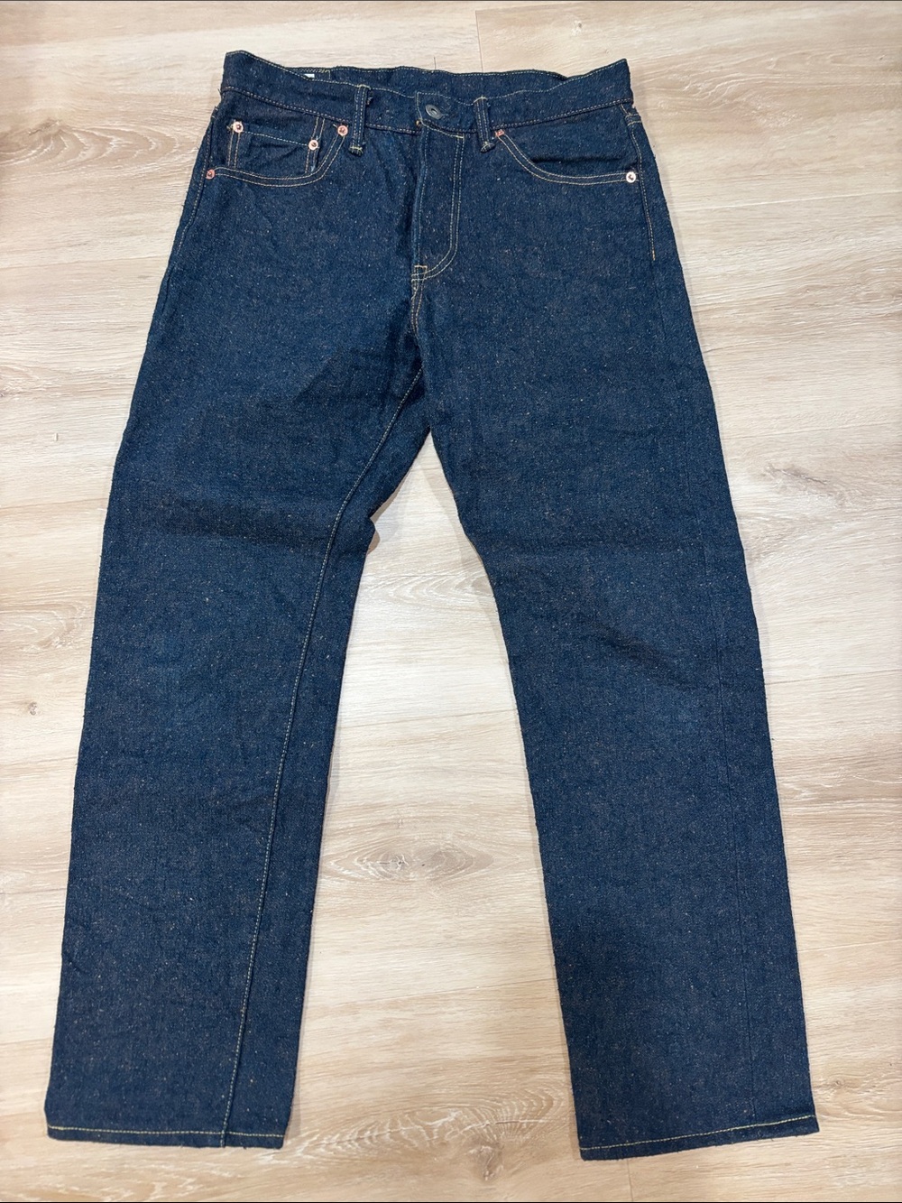 Men's Straight-Leg Dark Blue Jeans